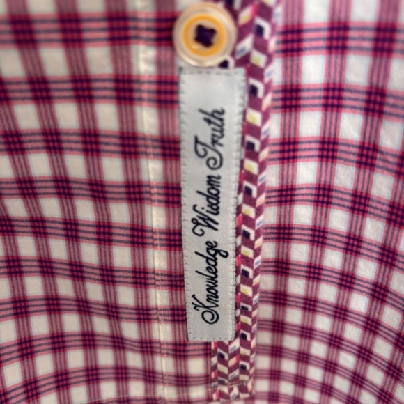 ROBERT Graham Luxury Long Sleeve Dress Short XL Tailored Fit Pink and Wh… - Picture 7 of 16